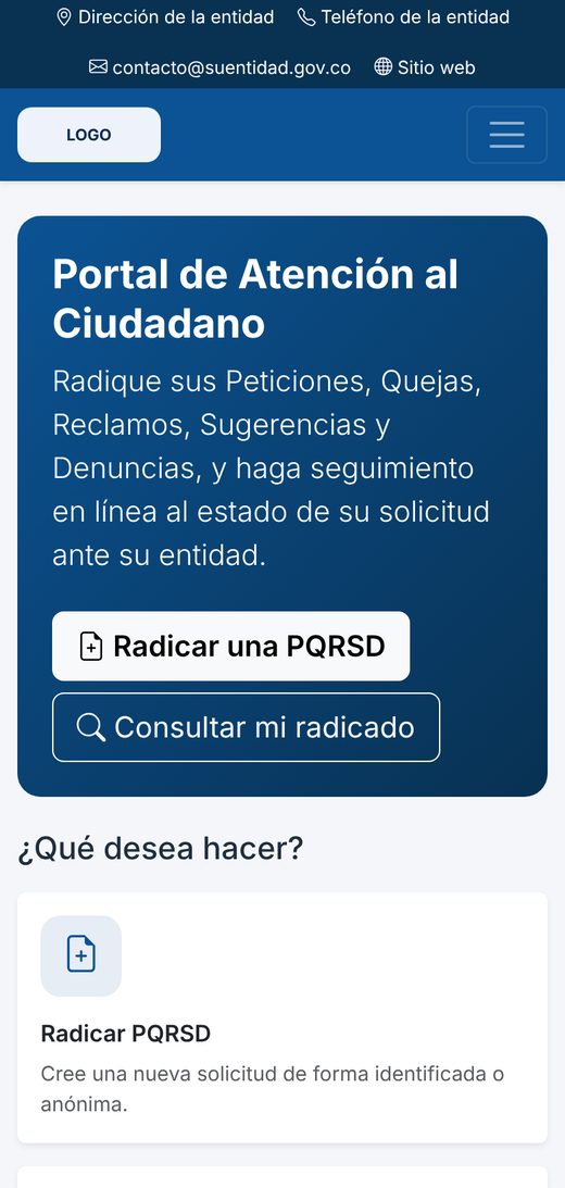 Portal PQRSD en el celular (imagen ilustrativa)